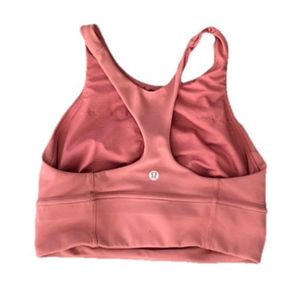 Women's lululemon size 6 Wunder Train long line racerback bra dark terracotta
